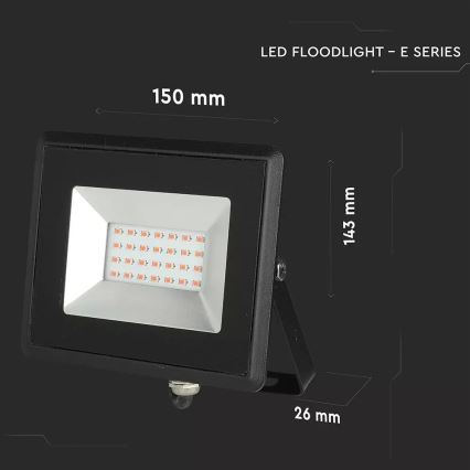 LED Reflektor LED/20W/230V IP65 ružičasto svjetlo