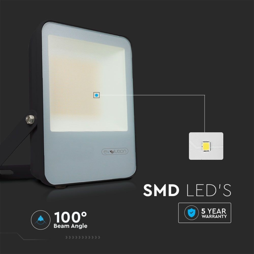 LED Reflektor LED/30W/230V 6400K IP65 crna