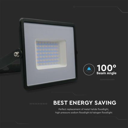 LED Reflektor LED/50W/230V 4000K IP65 crna