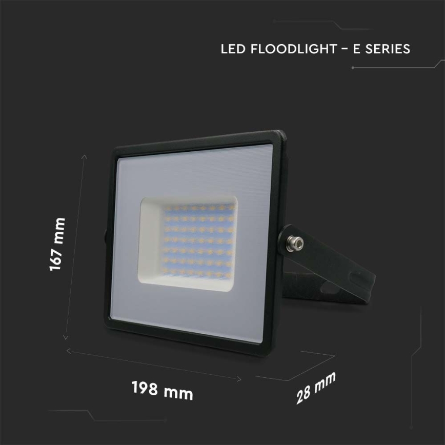 LED Reflektor LED/50W/230V 4000K IP65 crna