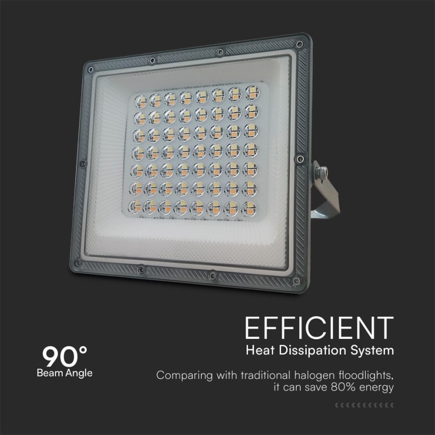 LED Reflektor LED/50W/230V IP65 3000/4000/6500K siva