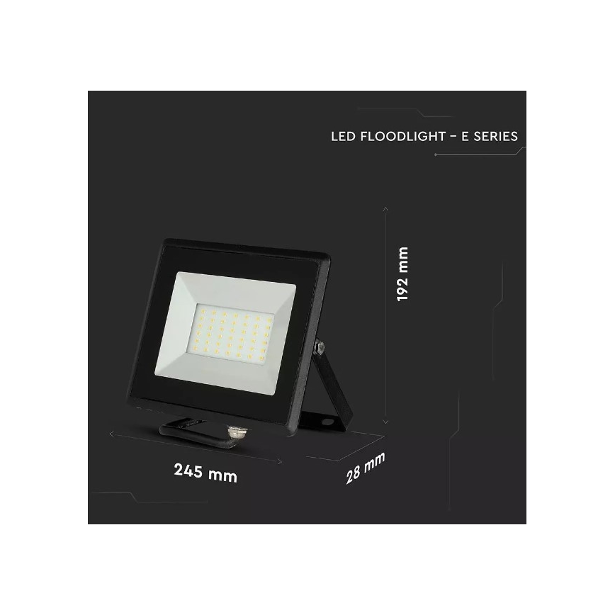 LED Reflektor LED/50W/230V IP65 3000K crna