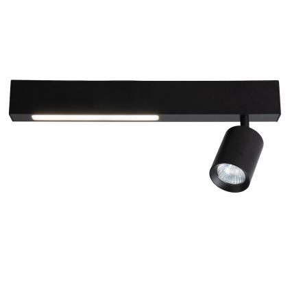 LED Ugradbena svjetiljka MAGNET LED/5W/230V + 1xGU10/60W 3000/4000K crna