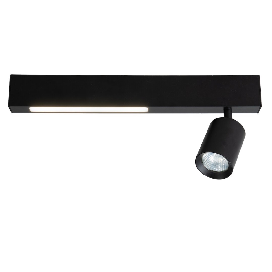 LED Ugradbena svjetiljka MAGNET LED/5W/230V + 1xGU10/60W 3000/4000K crna