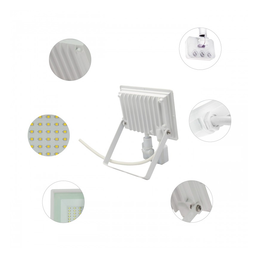 LED reflektor s detektorom pokreta NOCTIS LUX 3 LED/50W/230V 4000K IP44 bijela