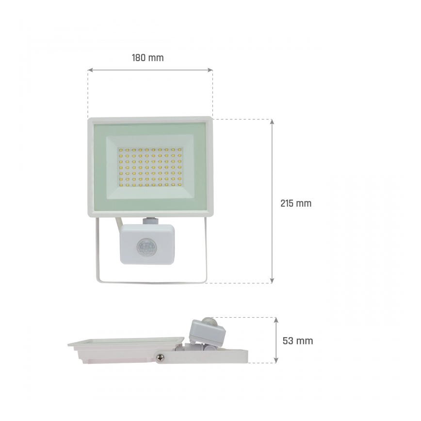 LED reflektor s detektorom pokreta NOCTIS LUX 3 LED/50W/230V 4000K IP44 bijela