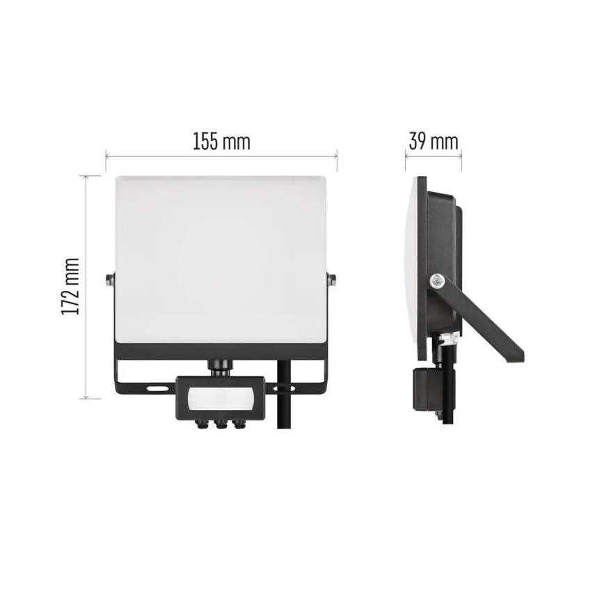 LED reflektor s senzorom pokreta i sumraka TAMBO EVO LED/30W/230V 4000K IP44 crna
