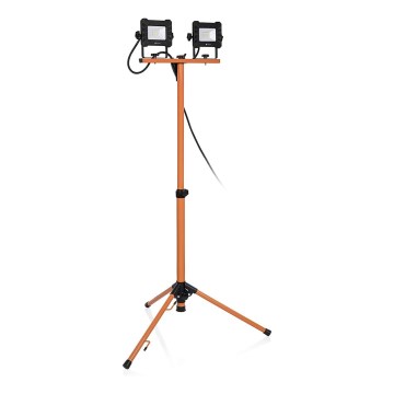 LED reflektor s postoljem 2xLED/10W/230V 4000K IP65 narančasta/crna