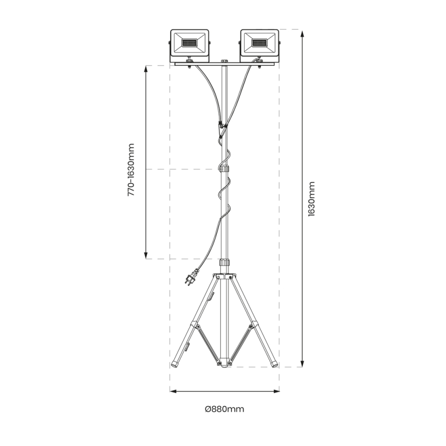LED reflektor s postoljem 2xLED/30W/230V 4000K IP44