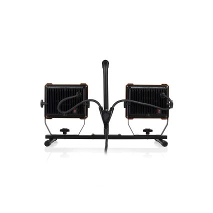 LED reflektor s postoljem 2xLED/30W/230V 4000K IP65 u boji narančaste i crne