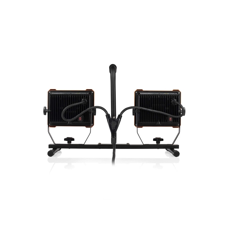LED reflektor s postoljem 2xLED/30W/230V 4000K IP65 u boji narančaste i crne