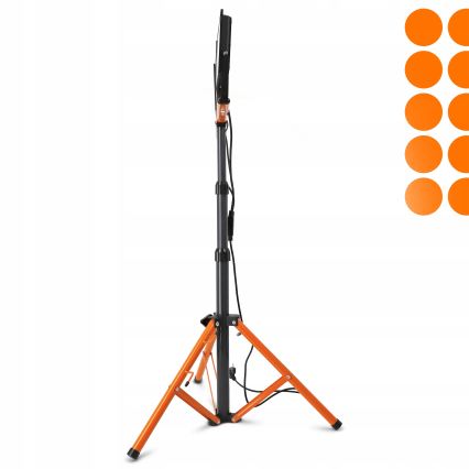 LED reflektor s postoljem 3xLED/100W/230V 4500K IP65 crna/narančasta