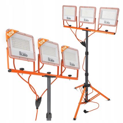 LED reflektor s postoljem 3xLED/50W/230V 4500K IP65 narančasta