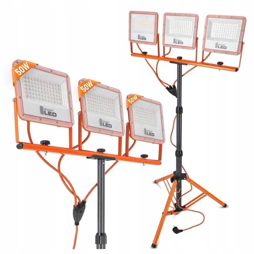 LED reflektor s postoljem 3xLED/50W/230V 4500K IP65 narančasta