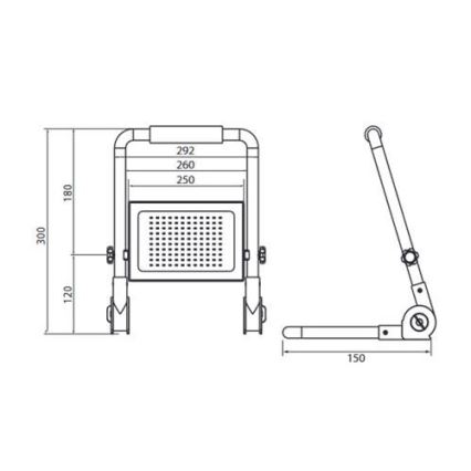 LED Reflektor s postoljem ADVIVE WORK LED/100W/230V IP65