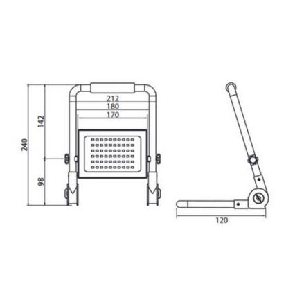 LED Reflektor s postoljem ADVIVE WORK LED/50W/230V IP65