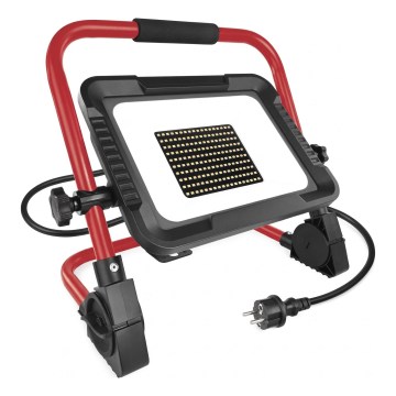 LED reflektor s postoljem ELION LED/100W/230V 4000K IP65 crvena/crna