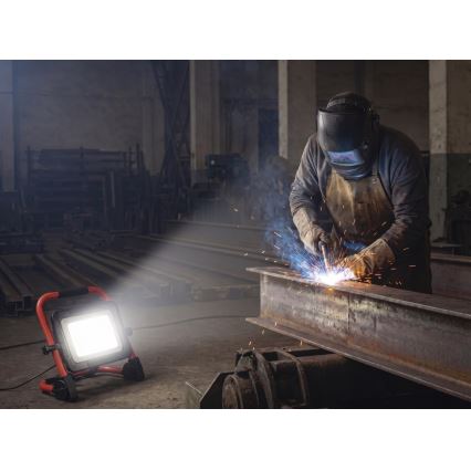 LED reflektor s postoljem ELION LED/100W/230V 4000K IP65 crvena/crna