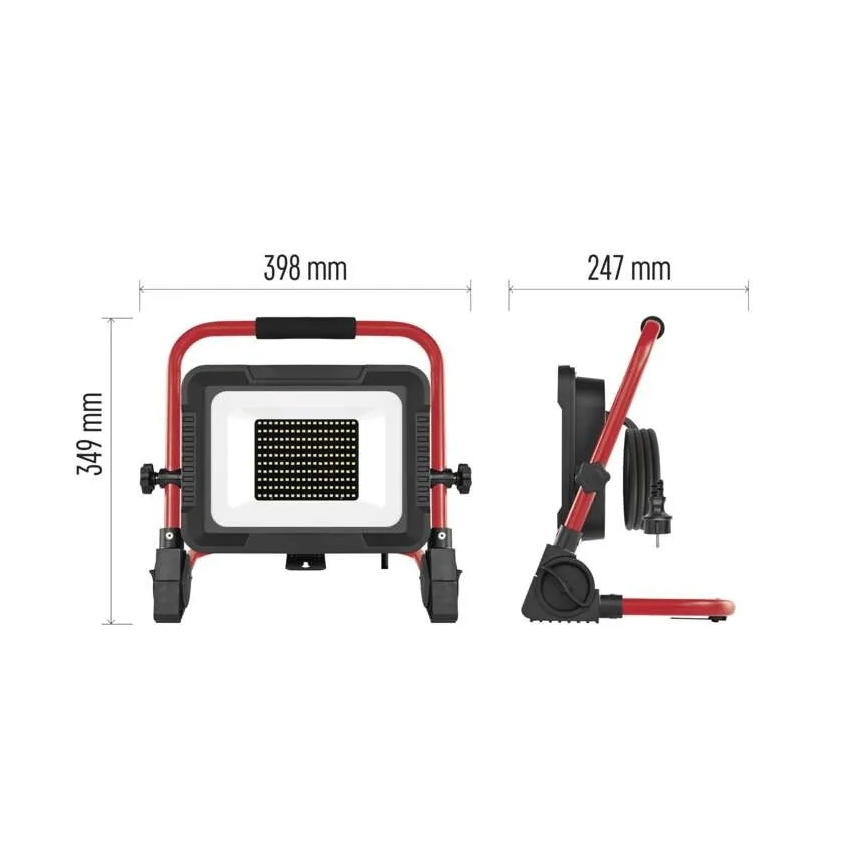 LED reflektor s postoljem ELION LED/100W/230V 4000K IP65 crvena/crna