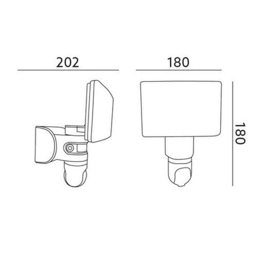 LED Reflektor sa senzorom i kamerom KAMI 1xLED/10W/230V IP44