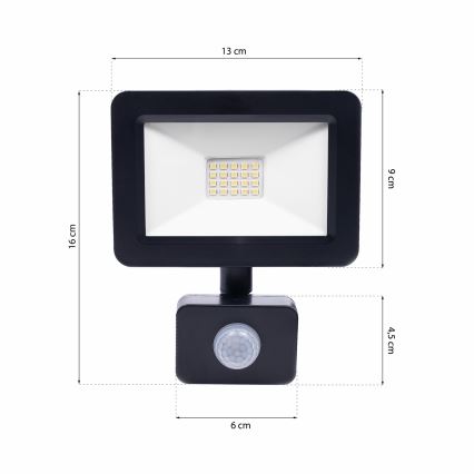 LED Reflektor sa senzorom LED/20W/230V IP65 6000K