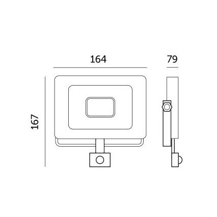 LED Reflektor sa senzorom LED/30W/230V 6500K IP44