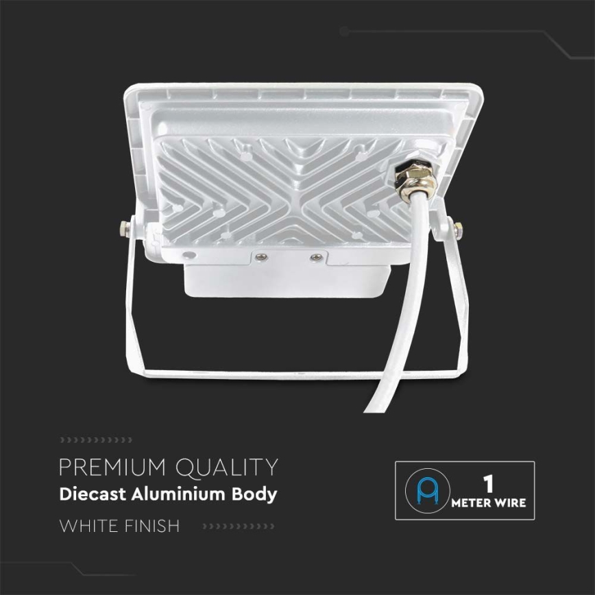 LED Reflektor sa senzorom LED/50W/230V 4000K IP65 bijela