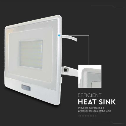 LED Reflektor sa senzorom LED/50W/230V 4000K IP65 bijela
