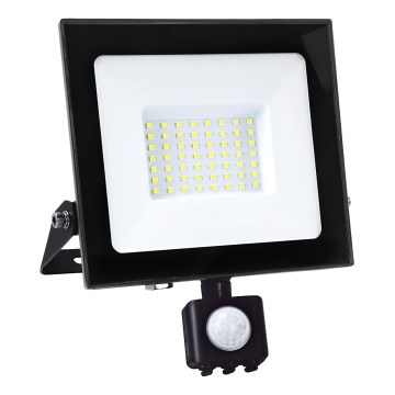 LED Reflektor sa senzorom LED/50W/230V 6500K IP44 crna