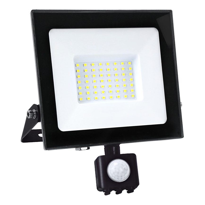 LED Reflektor sa senzorom LED/50W/230V 6500K IP44 crna