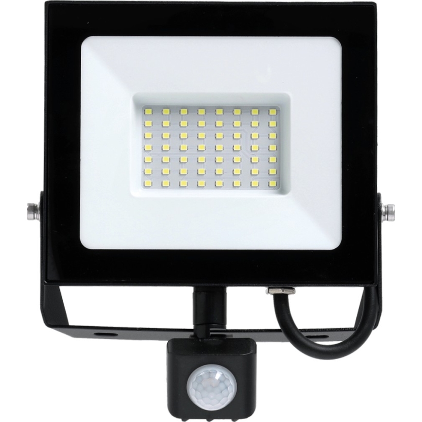 LED Reflektor sa senzorom LED/50W/230V 6500K IP44 crna