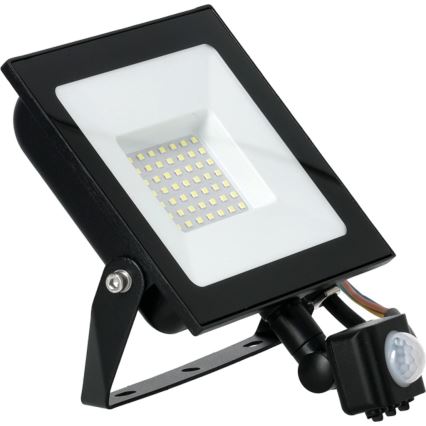 LED Reflektor sa senzorom LED/50W/230V 6500K IP44 crna