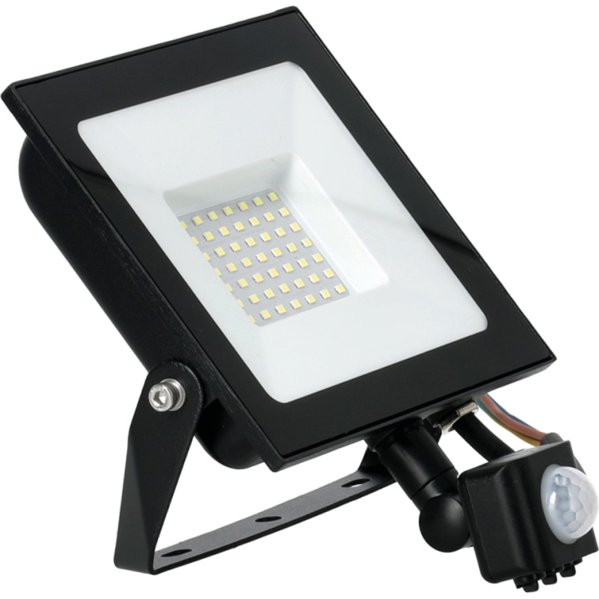 LED Reflektor sa senzorom LED/50W/230V 6500K IP44 crna
