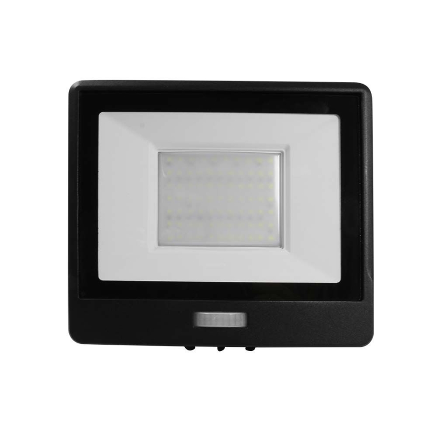 LED Reflektor sa senzorom LED/50W/230V 6500K IP65 crna