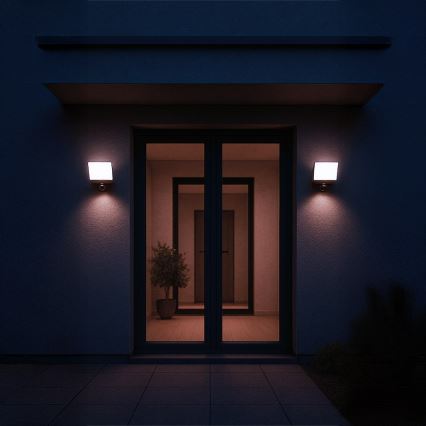 LED reflektor sa senzorom pokreta i sumraka DAVOS LED/30W/230V IP54 crni