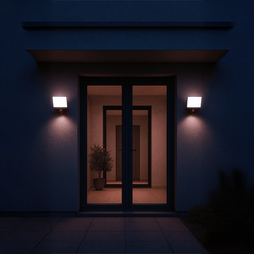 LED reflektor sa senzorom pokreta i sumraka DAVOS LED/30W/230V IP54 crni