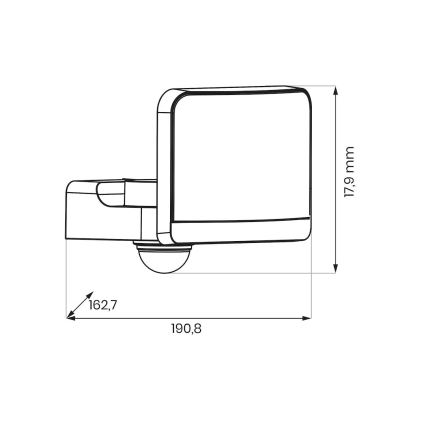 LED reflektor sa senzorom pokreta i sumraka DAVOS LED/30W/230V IP54 crni