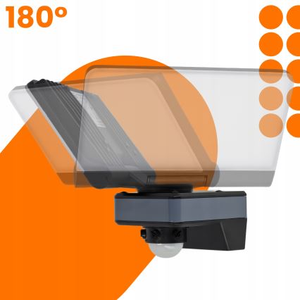 LED reflektor sa senzorom pokreta i sumraka LED/44W/230V 4200K IP54 crna