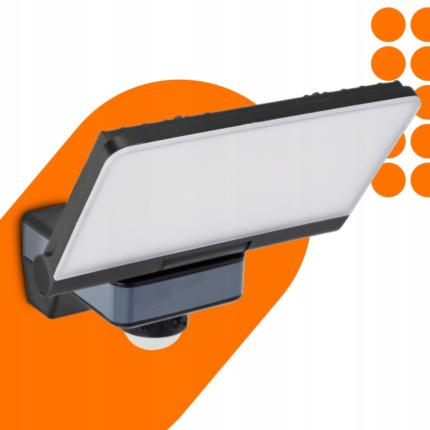 LED reflektor sa senzorom pokreta i sumraka LED/44W/230V 4200K IP54 crna