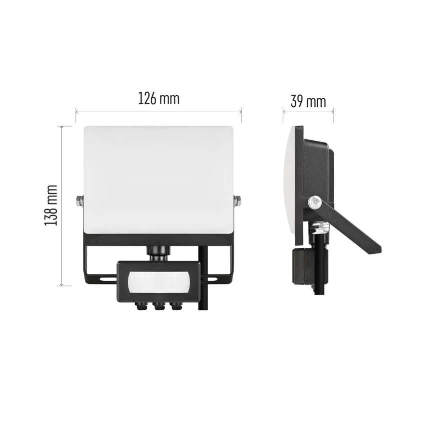 LED reflektor s senzorom pokreta i sumraka TAMBO EVO LED/20W/230V 4000K IP44 crna