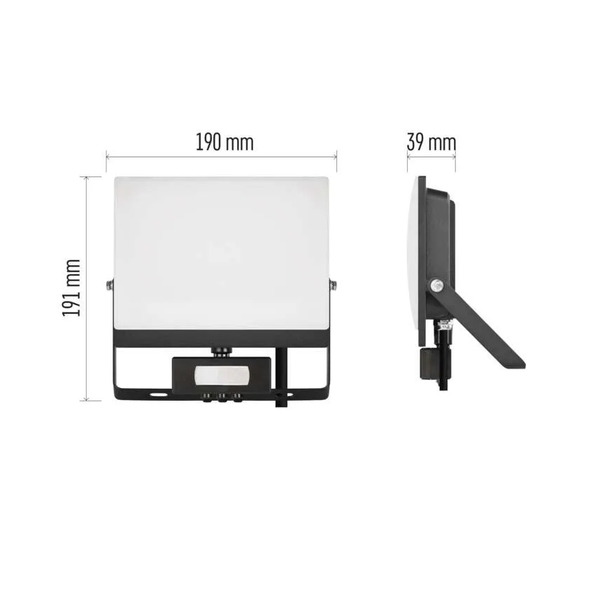 LED reflektor s senzorom pokreta i sumraka TAMBO EVO LED/50W/230V 4000K IP44 crna