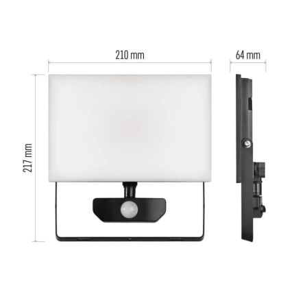 LED Reflektor sa senzorom TAMBO LED/50W/230V 4000K IP54