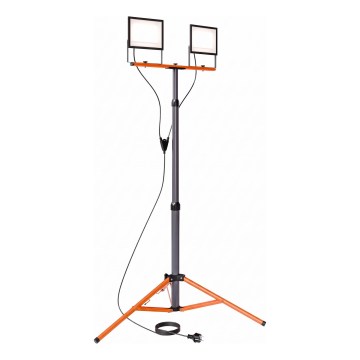 LED reflektor sa stalkom 2xLED/100W/230V 4500K IP65 crna/narančasta