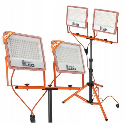 LED reflektor sa stalkom 2xLED/100W/230V 4500K IP65 narančaste boje
