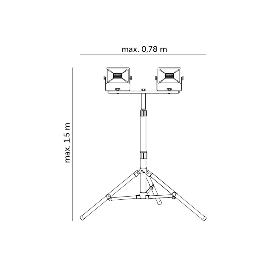 LED Reflektor sa stalkom 2xLED/30W/230V IP65