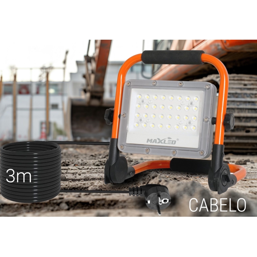 LED Reflektor sa stalkom LED/50W/230V 5000K IP65 narančasta