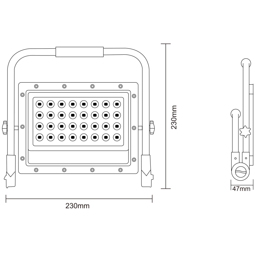 LED Reflektor sa stalkom LED/50W/230V 5000K IP65 narančasta