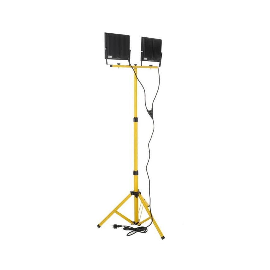 LED Reflektor sa stalkom TIGRA 2xLED/100W/230V 4000K IP54 crna/žuta