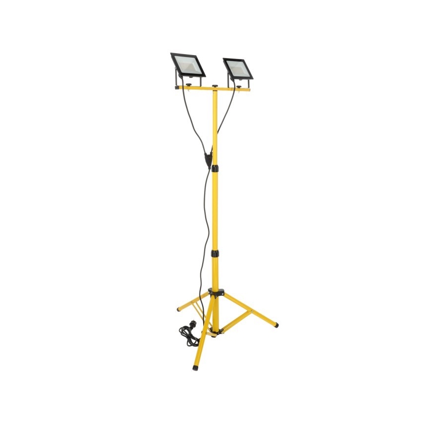 LED Reflektor sa stalkom TIGRA 2xLED/50W/230V 4000K IP54 crna/žuta