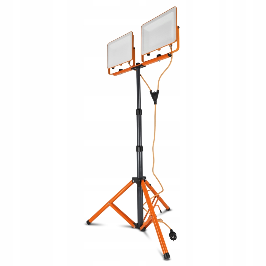 LED reflektor sa stativom 2xLED/100W/230V 4500K IP65 narančasta